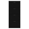 vidaXL Mueble zapatero madera contrachapada negro 63x24x147 cm