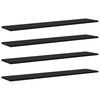 vidaXL Tablero de Estanter&iacute;a 3 niveles 4 uds. 100 x 20 x 1,5 cm Negro