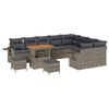 vidaXL Conjunto de sof&aacute;s de jard&iacute;n 12 pcs Gris rat&aacute;n sint&eacute;tico
