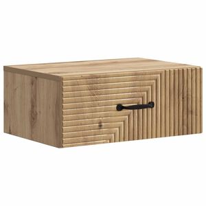 vidaXL Mesita de Noche de Pared Roble Artesanal 49 x 34,5 x 20 cm