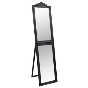 vidaXL Espejo de pie negro 45x180 cm