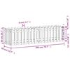 vidaXL Arriate elevado jard&iacute;n con valla madera pino blanco 200x50x50cm