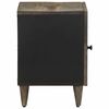 vidaXL Mesita de noche de madera maciza de mango gris claro 40x33x46cm