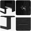 vidaXL Alacena Roble Negro 69,5 x 30 x 115 cm Madera contrachapada