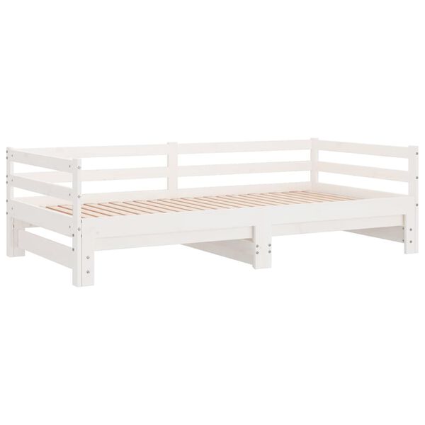 vidaXL Sof&aacute; cama extra&iacute;ble sin colch&oacute;n blanco 80x200 cm
