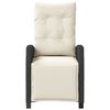 vidaXL Sillones reclinables jardín con reposapiés 2 uds ratán PE negro