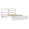 vidaXL Estructura de cama con cabecero madera pino blanco 135x190 cm