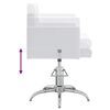 vidaXL Silla de salón de belleza de cuero sintético blanco