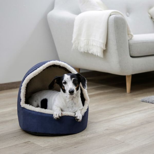 Kerbl Cama cueva c&oacute;moda para mascotas Angi azul 35x33x32 cm
