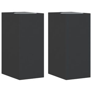 vidaXL L&aacute;mparas de pared de exterior 2 uds aluminio fundido negro