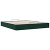 vidaXL Estructura de cama otomana sin colch&oacute;n verde oscuro 200x200 cm
