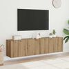 vidaXL Muebles de TV de pared 2 unidades roble artisian 80x30x41 cm
