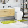 vidaXL Conjunto de alfombra de ba&ntilde;o antideslizante 2 pcs Verde PP
