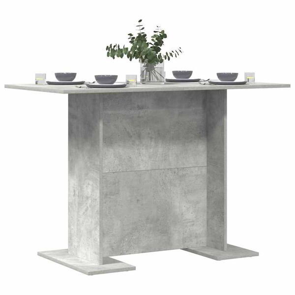 vidaXL Mesa de comedor de madera gris hormig&oacute;n 110x60x75 cm