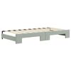 vidaXL Sof&aacute; cama nido terciopelo gris claro 90x190 cm