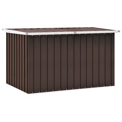 vidaXL Caja de almacenaje para jardín marrón 149x99x93 cm
