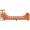 vidaXL Estructura de cama sin colchón madera maciza marrón 75x190 cm