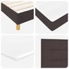 vidaXL Cama tipo Box Spring Marr&oacute;n Oscuro 140 x 190 cm tela