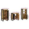 vidaXL Juego de muebles de baño 3 pcs Marrón Madera sólida recuperada