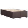 vidaXL Cama box spring con colch&oacute;n tela marr&oacute;n oscuro 120x190 cm