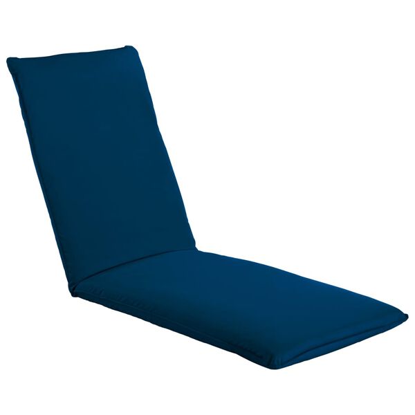 vidaXL Tumbona plegable de tela Oxford azul marino