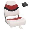 vidaXL Set de asientos plegables para barco 2 uds con respaldo alto