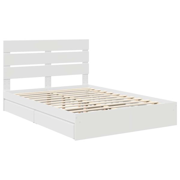 vidaXL Cama con almacenamiento 140 x 190 cm Madera de ingenier&iacute;a