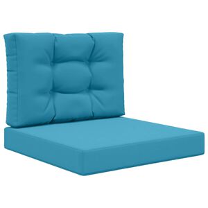 vidaXL Coj&iacute;n para sof&aacute; de exterior 2 pcs Azul Royal Poli&eacute;ster