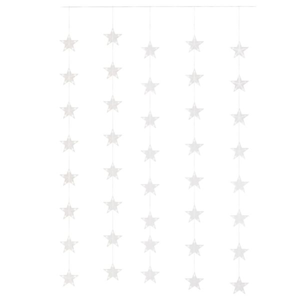 vidaXL Cortina de luces estrellas 200 LEDs blanco cálido 8 funciones