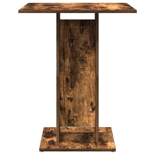 vidaXL Mesa de bistró madera contrachapada roble ahumado 60x60x75 cm