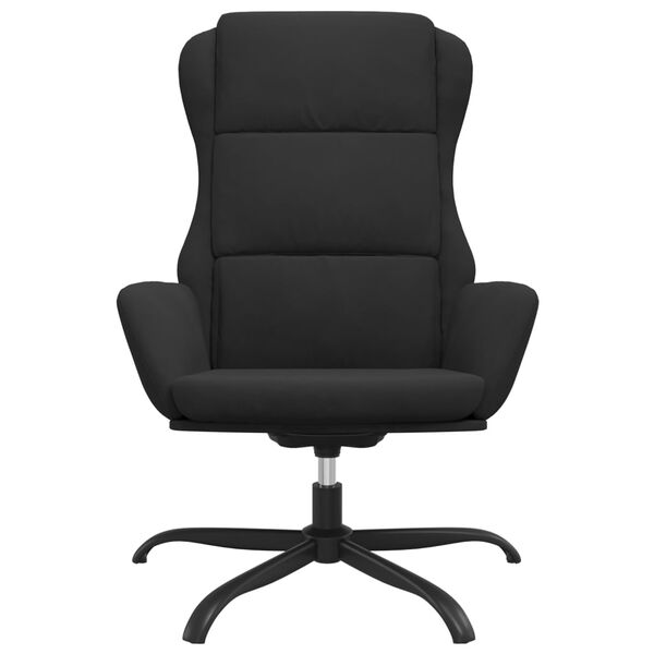vidaXL Sill&oacute;n de relax de cuero sint&eacute;tico de ante negro