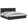 vidaXL Cama con almacenamiento Negro 200 x 200 cm Madera de ingenier&iacute;a