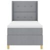 vidaXL Cama tipo Box Spring con tiras LED Gris Claro 90 x 200 cm tela