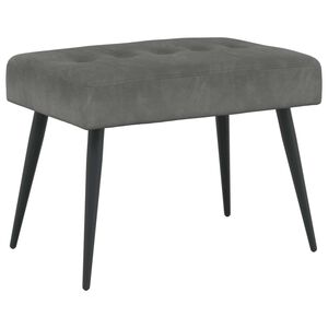 vidaXL Banco con tapicer&iacute;a con botones Gris oscuro 60 x 40 x 45 cm