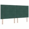 vidaXL Cama tipo Box Spring Verde oscuro 200 x 200 cm Terciopelo