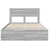 vidaXL Estructura de cama Gris Sonoma 150 x 200 cm Madera Ingenieril