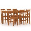 vidaXL Conjunto de comedor 7 piezas madera de pino marr&oacute;n miel
