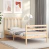 vidaXL Estructura de cama sin colch&oacute;n madera maciza de pino 90x200 cm