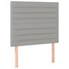 vidaXL Cabecero de cama gris claro 80x5x118/128 cm Tela
