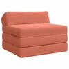 vidaXL Sof&aacute; Cama Plegable Rojo Naranja 200 x 70 x 10 cm Tela de Pana