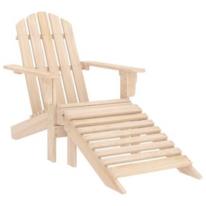 vidaXL Silla jard&iacute;n Adirondack con otomana madera maciza de abeto