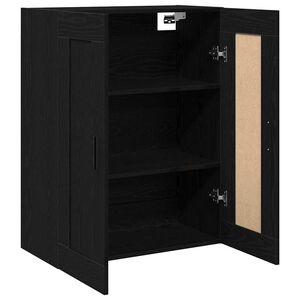 vidaXL Mueble de pared Roble Negro 69,5 x 34 x 90 cm