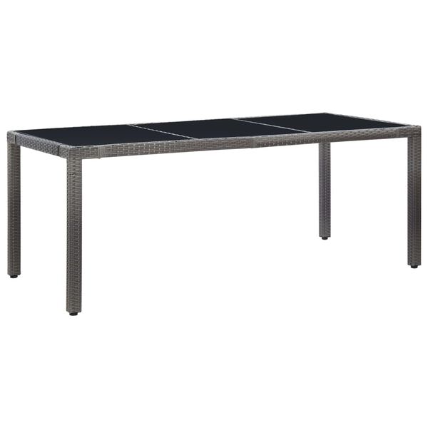 vidaXL Conjunto de comedor de jardín 9 piezas ratán sintético gris