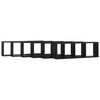 vidaXL Estantes cubo de pared 6 uds contrachapado negro 80x15x26,5 cm