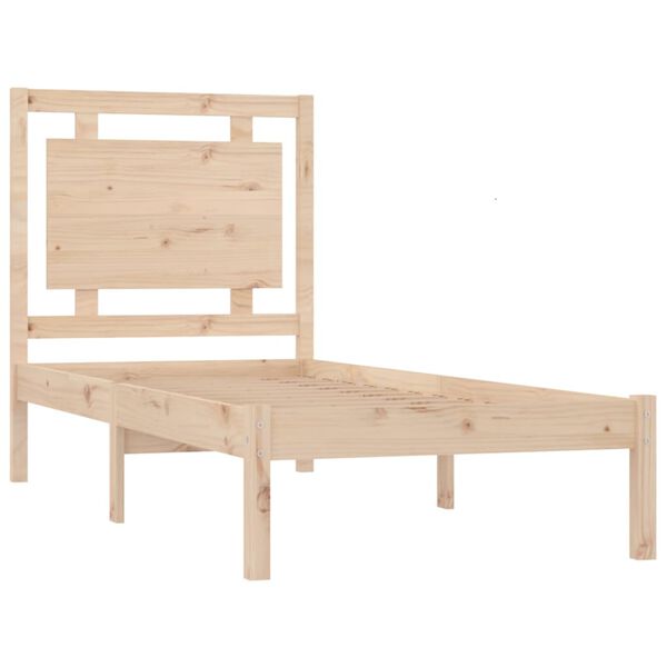 vidaXL Estructura de cama de madera maciza 100x200 cm