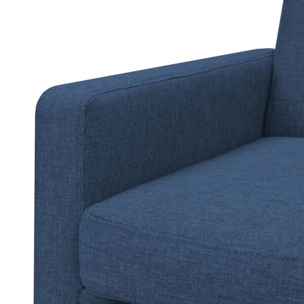 vidaXL Sill&oacute;n de acero y tela azul