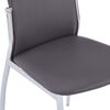 vidaXL Juego de comedor 5 piezas cuero sint&eacute;tico gris