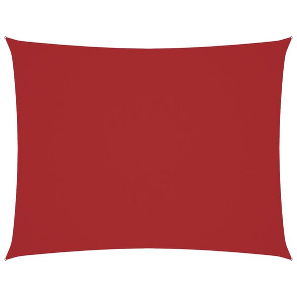 vidaXL Toldo de vela rectangular tela Oxford rojo 2x3 m