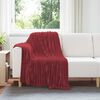 vidaXL Manta Rojo Burdeos 150 x 130 cm Lana