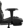 vidaXL Silla gaming con reposapi&eacute;s cuero sint&eacute;tico negro camuflaje